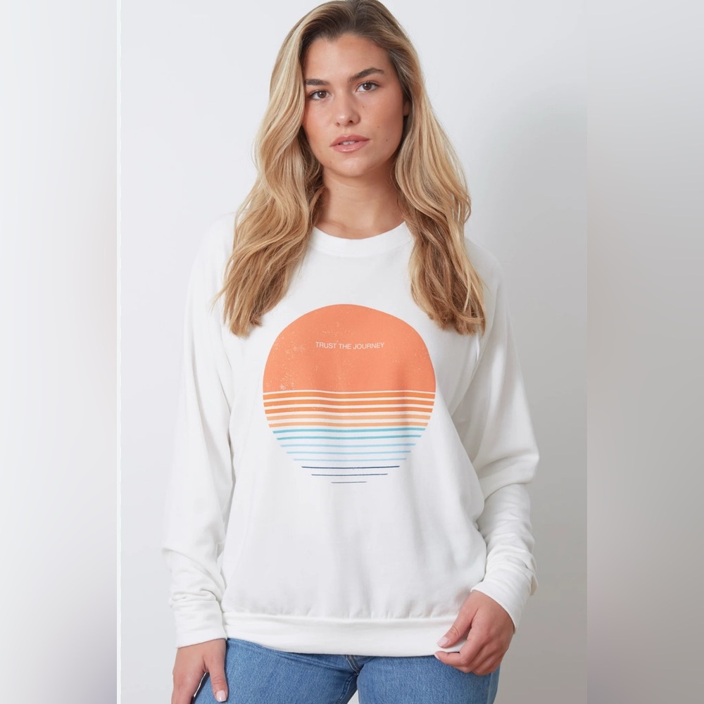 good hYOUman White Sweatshirt with Graphic